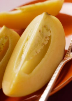 Pepino Dulce (Solanum Muricatum) -Plant Seed Store pepino dulce fruit cut open