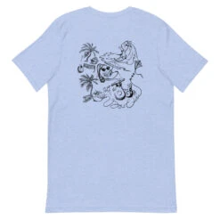 Sow Exotic Summer Beach Party T-Shirt -Plant Seed Store unisex premium t shirt heather blue back 60bb959349d54